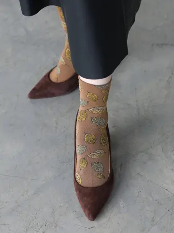 落ち葉ショートソックス