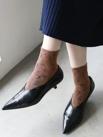 花もようショートソックス