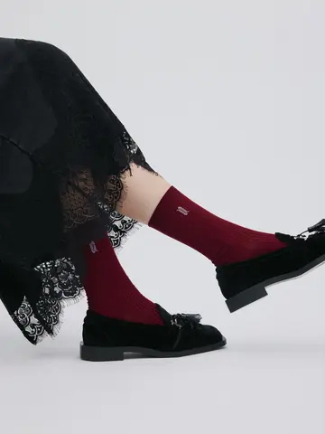 【Ameri×Tabio】GLOSSY SHEER SOCKS