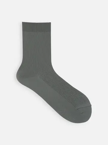 【定番】ソフトナイロンリブショートソックス