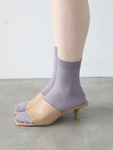 【定番】ソフトナイロンリブショートソックス