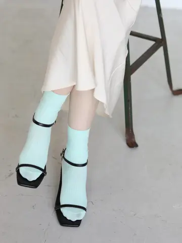 【定番】ソフトナイロンリブショートソックス