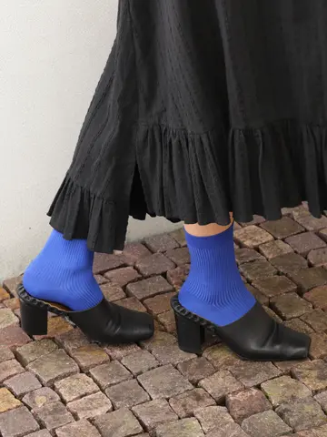【定番】ソフトナイロンリブショートソックス
