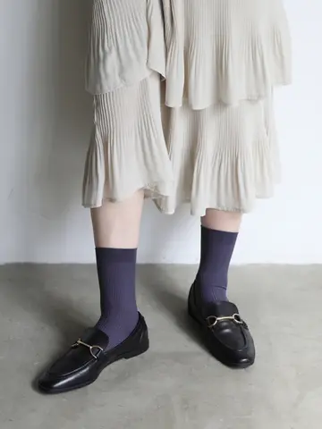 【定番】ソフトナイロンリブショートソックス