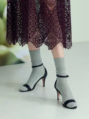 シャイニーラメリブソックス