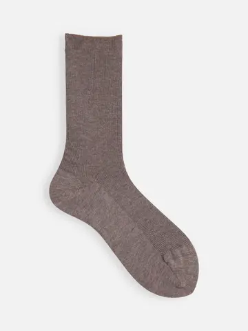 綿ウール1×1リブソックス