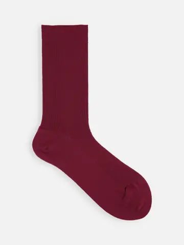 綿ウール1×1リブソックス