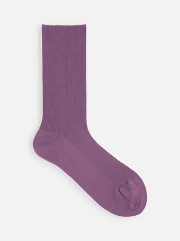 綿ウール1×1リブソックス