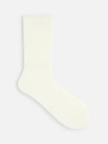 毛混リブ無地ソックス