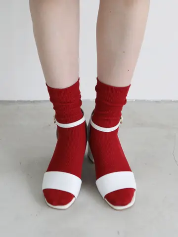 【定番】コットンブライトリブソックス