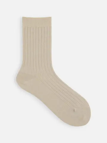 綿混6×2リブソックス