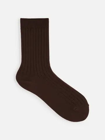 綿混6×2リブソックス