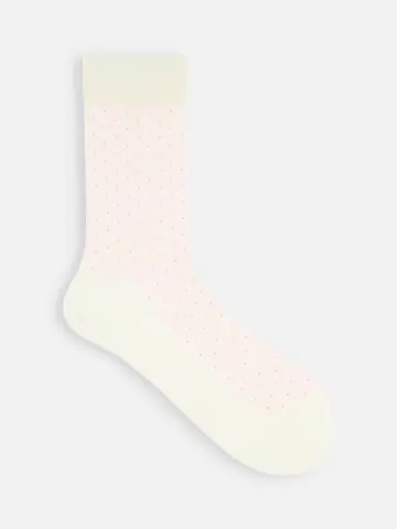 毛混ピンドットソックス