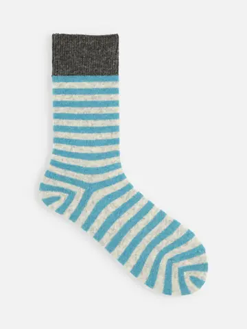 紡毛ボーダーソックス