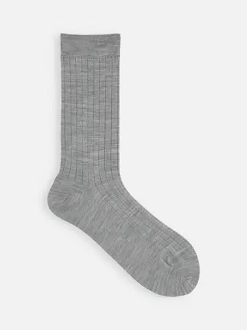 梳毛8×2リブソックス