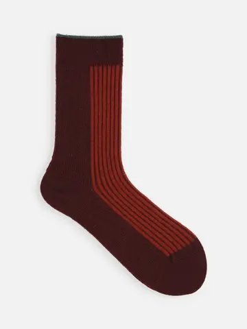 ジャカードリブ切替ソックス