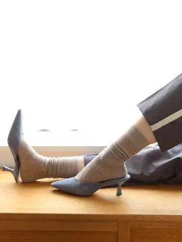 ウール薄手3×2リブソックス