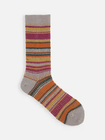 ジャカードボーダーソックス