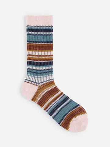 ジャカードボーダーソックス