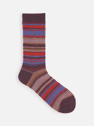 ジャカードボーダーソックス