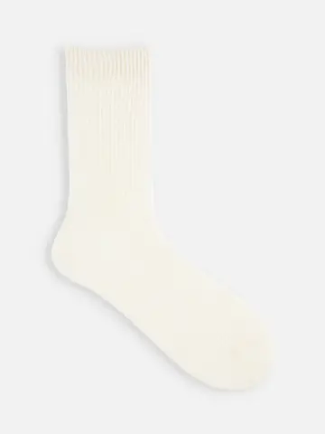 麻 1×1リブソックス