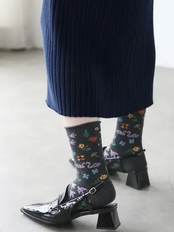 紡毛北欧クリスマスソックス