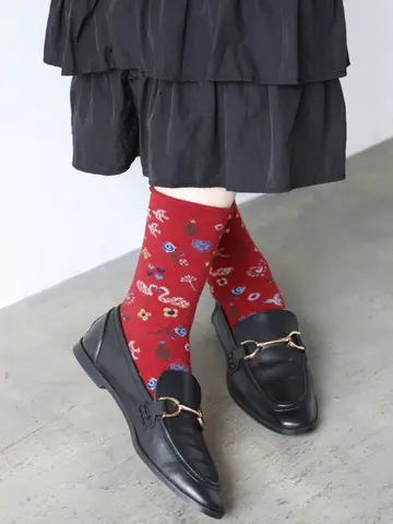 紡毛北欧クリスマスソックス