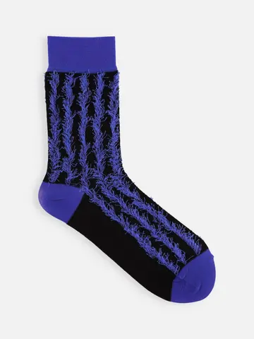 裏出しぼさぼさストライプソックス