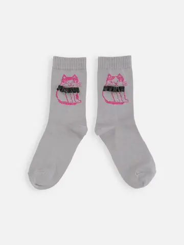 はちわれフリル付ショートソックス