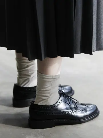 縫製シアーベロアショートソックス