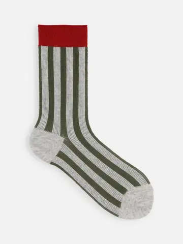 ジャカードストライプソックス