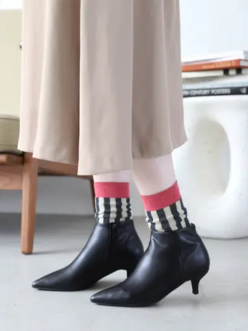 ジャカードストライプソックス