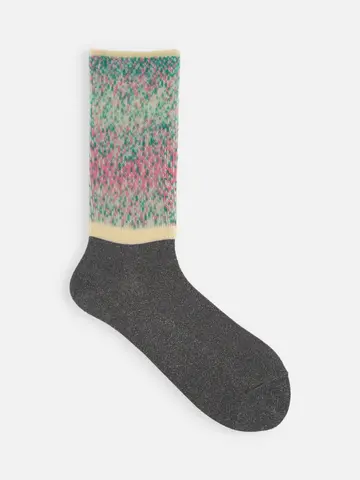 ジャカードにじみ起毛ソックス