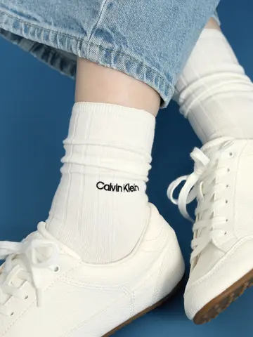 Calvin Klein 刺繡太リブソックス