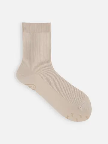 滑り止め付ソフトナイロンリブソックス