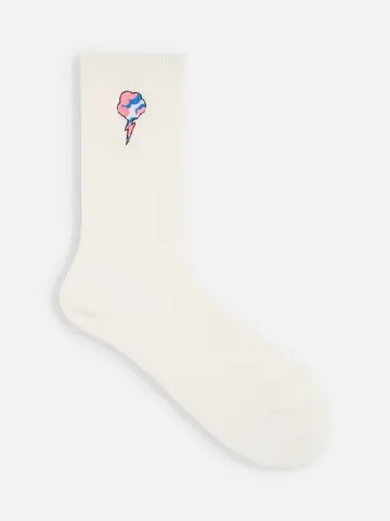 《Thundercloud Painting》刺繍ソックス(22.5~24.5cm)