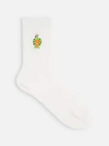 Toyameg CAT/YES 刺繍ソックス