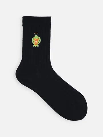 Toyameg CAT/YES 刺繍ソックス