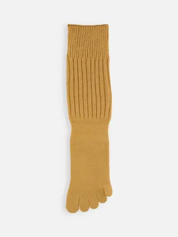 毛混 リブルーズ五本指ソックス