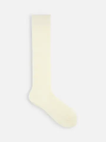 梳毛ケーブルハイソックス