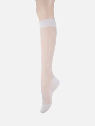 セミシアーレースハイソックス