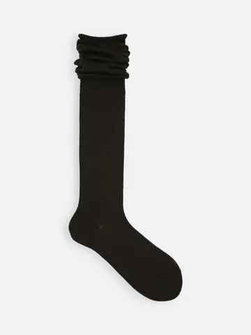 毛混ゴム口ふわふわロングハイソックス