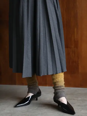 ジャカード起毛レッグウォーマー