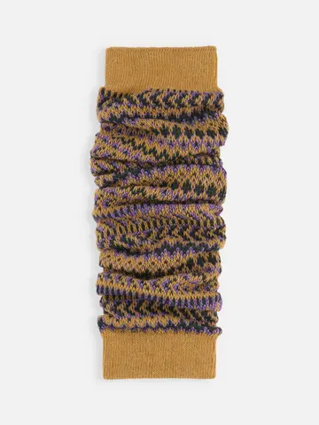 ラメジャカードレッグウォーマー