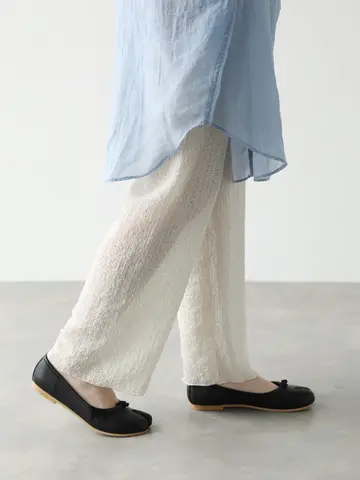 縫製くしゅくしゅシアーレギンス11分丈