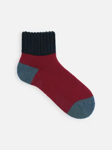 メンズ 三面切替パイル起毛インルームソックス