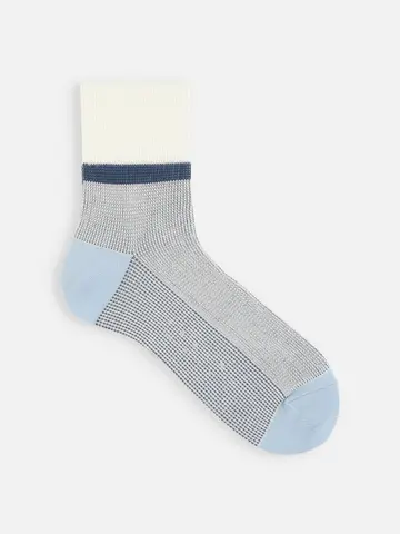 【メンズ】JQカラーショットリブショートソックス