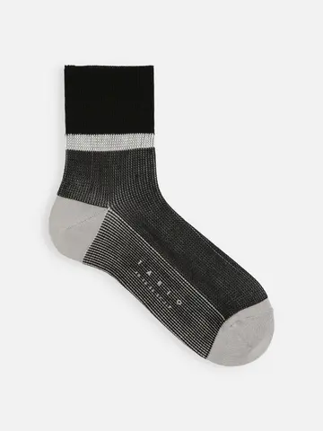 【メンズ】JQカラーショットリブショートソックス