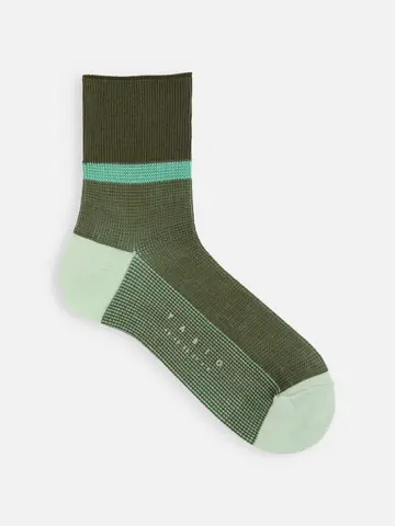 【メンズ】JQカラーショットリブショートソックス