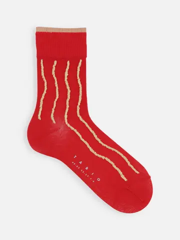 【メンズ】シャギーストライプショートソックス